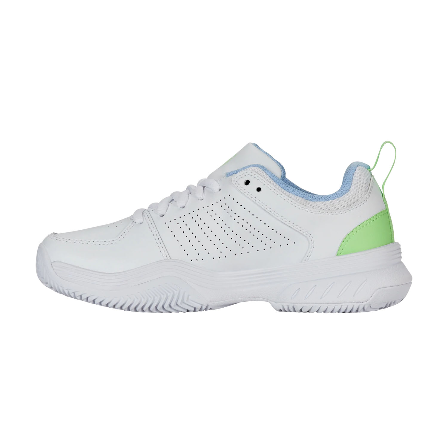 K- Swiss Damen Court Express 2 Clay Tennisschuh Sandplatzschuh weiß, blau, grün