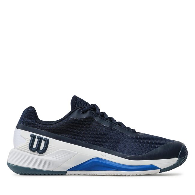 Wilson Herren Rush Pro 4.0 Clay Tennisschuh Sandplatzschuh dunkelblau-schwarz-weiß 48