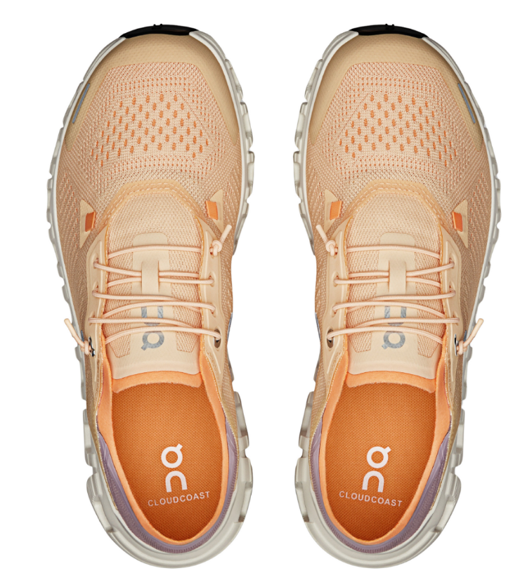 ON Damen Cloud 6 Coast Laufschuh Freizeitschuh lila orange