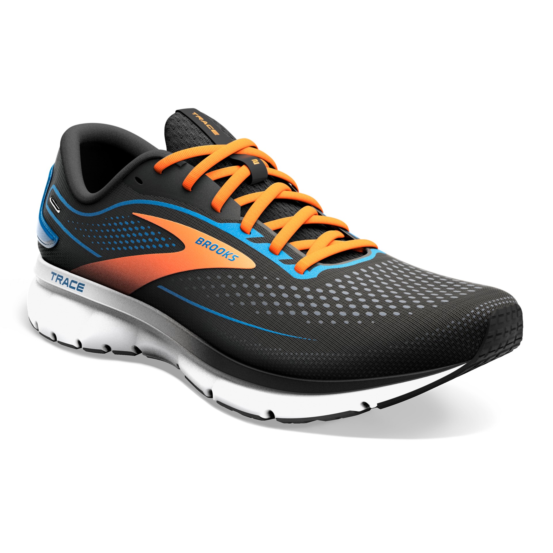 Brooks Herren Trace 2 Laufschuh schwarz-orange-blau 47.5