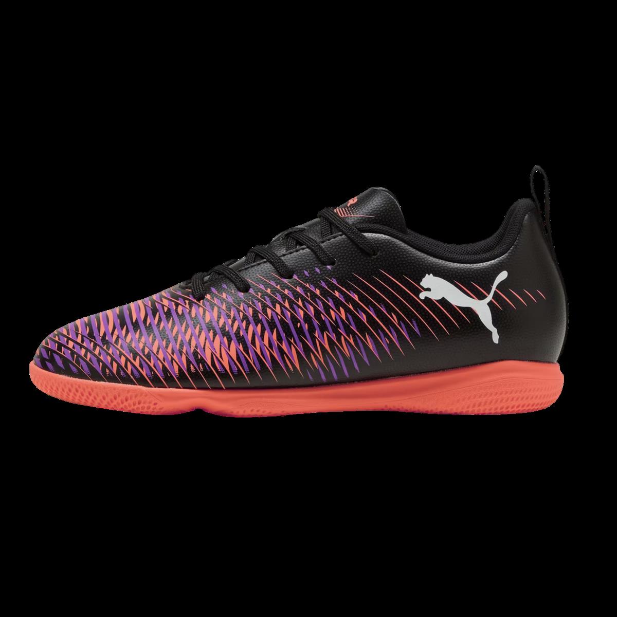 Puma Kinder Future 8 Play IT Fußballschuh Fußballhallenschuh schwarz, orange, lila