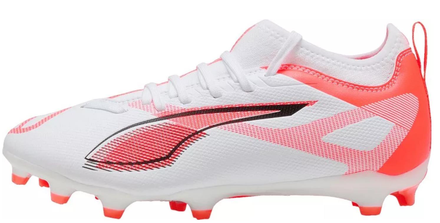 Puma Kinder Ultra 5 Play FG/AG Fußballschuh weiß orange 34