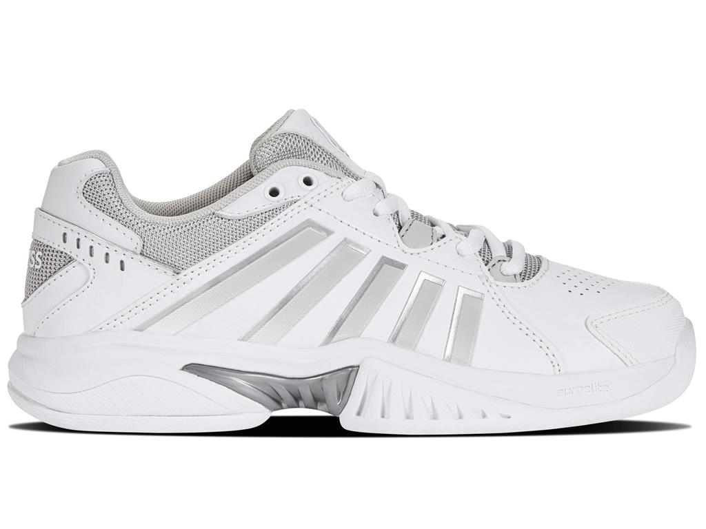 K-Swiss Damen Receiver V Carpet Tennisschuh Teppich weiß-silber Gr. 42 - UK 42