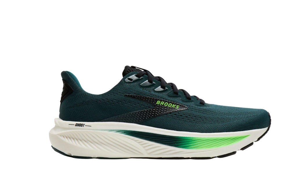 Brooks Herren Ghost 17 Laufschuh neutraler Laufschuh petrol weiß 43