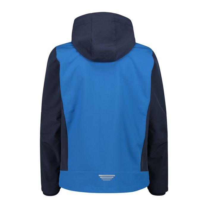 CMP Herren Zip Hood Jacke Softshelljacke blau, anthrazit 56