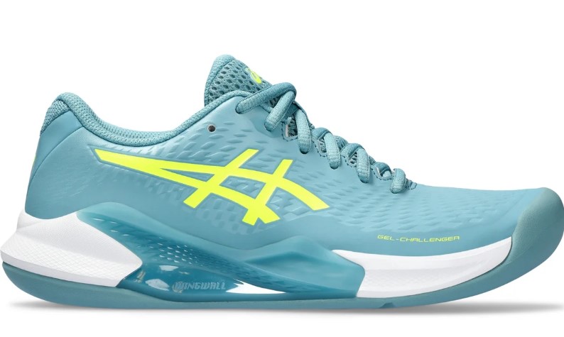 Asics Damen Gel-Challenger 14 Indoor Tennisschuh hellblau-gelb 42