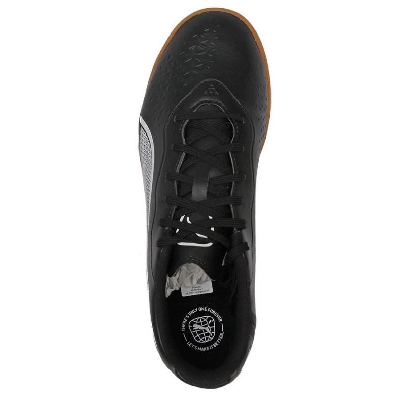 Puma Herren King Match IT Fußballschuh Hallenschuh schwarz-weiß
