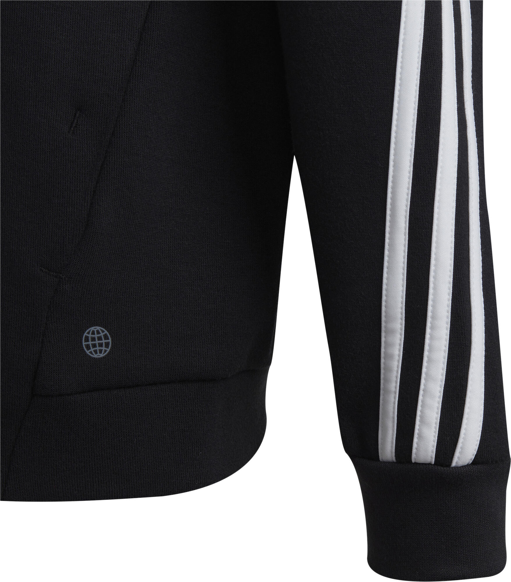 Adidas Kinder Future Icons 3 Streifen Sportjacke Freizeitjacke schwarz-weiß