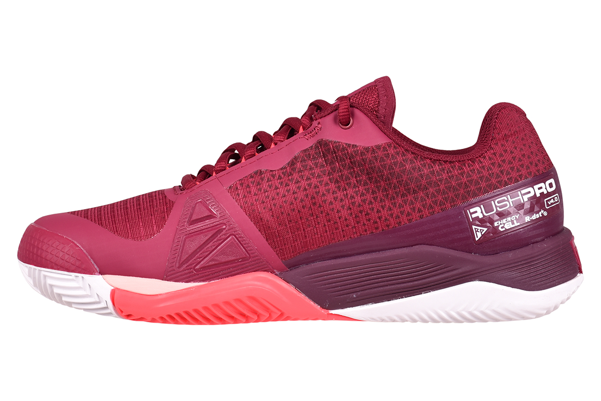 Wilson Damen Rush Pro 4.0 Clay Tennisschuh Sandplatzschuh berry-peach-weiß 42 2/3