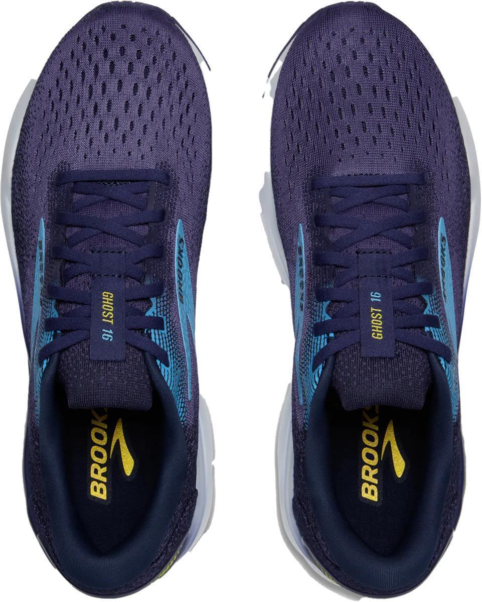 Brooks Herren Ghost 16 Laufschuh neutraler Laufschuh blau, weiß, gelb 47,5
