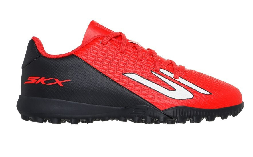 Skechers Kinder TD IC Fußball Hallenschuh rot-schwarz 31