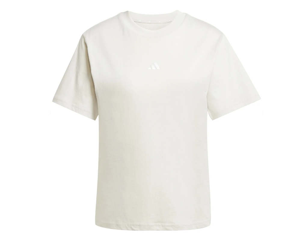Adidas Damen Essentials Small Logo T- Shirt Freizeitshirt beige S
