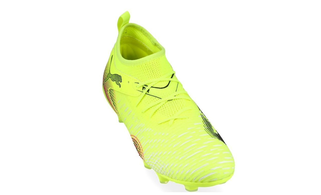 Puma Kinder Future 8 Match FG AG Fußballschuh neongelb
