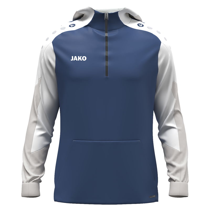 Jako Herren Dynamic Zip Dynamic Langarmtrainingsshirt blau, weiß, hellgrau