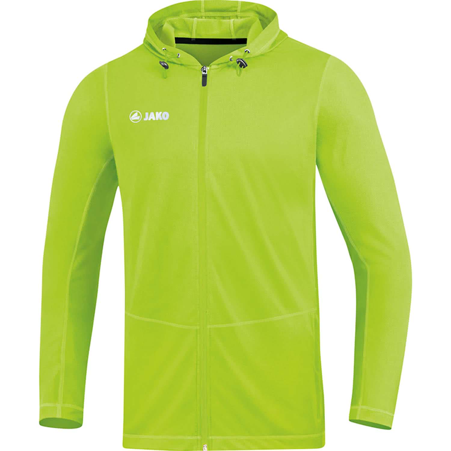 Jako Herren Run 2.0 Kapuzenjacke Sport- Trainingsjacke neongrün S