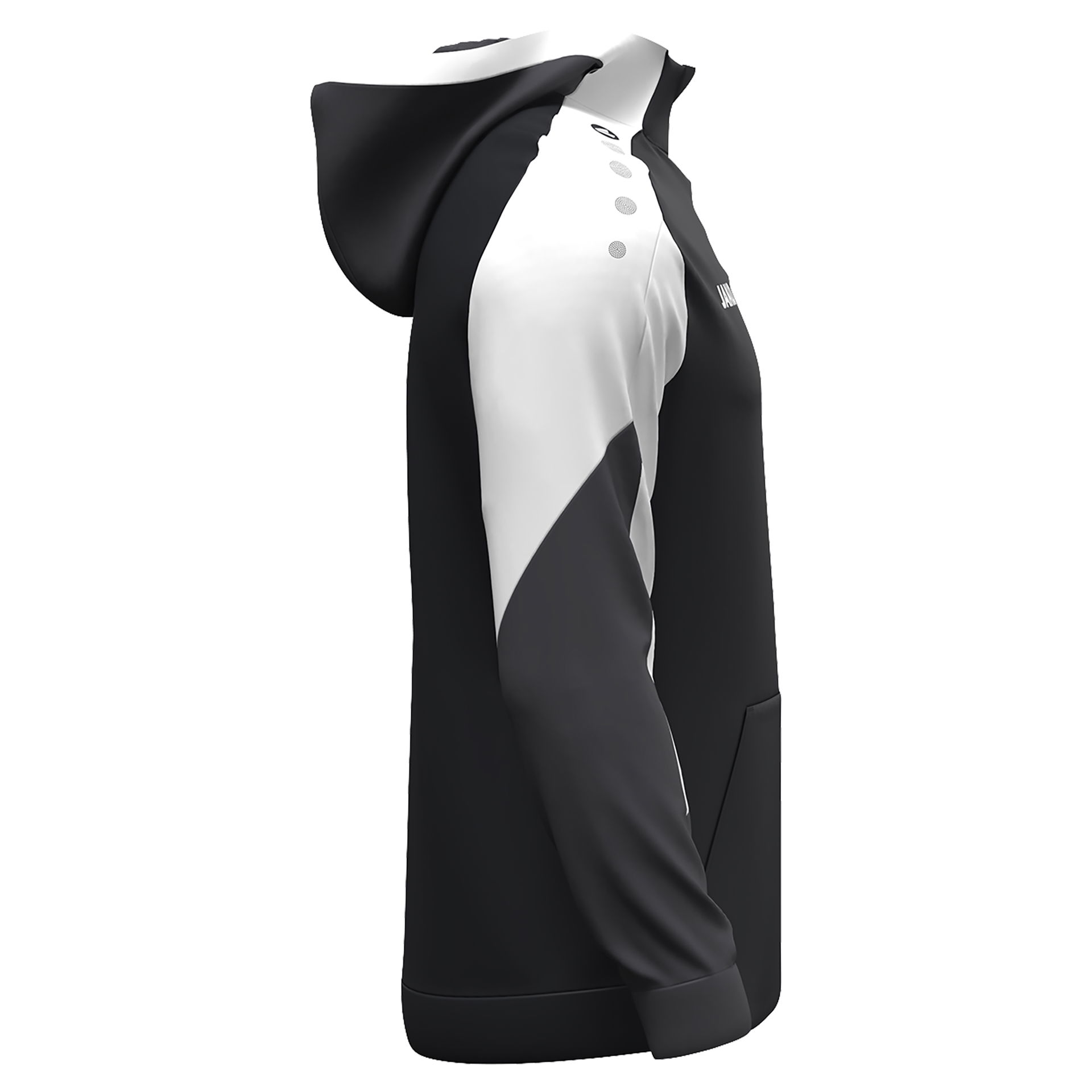Jako Herren Dynamic Zip Hoodie Langarmtrainingsshirt schwarz, weiß, grau