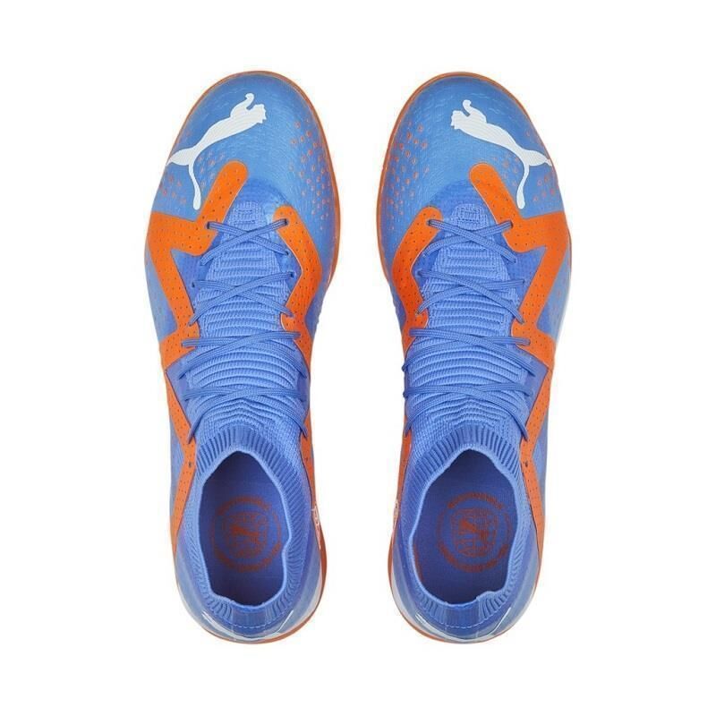 Puma Herren Future Match IT Fußballschuh Hallenschuh blau-orange-weiß