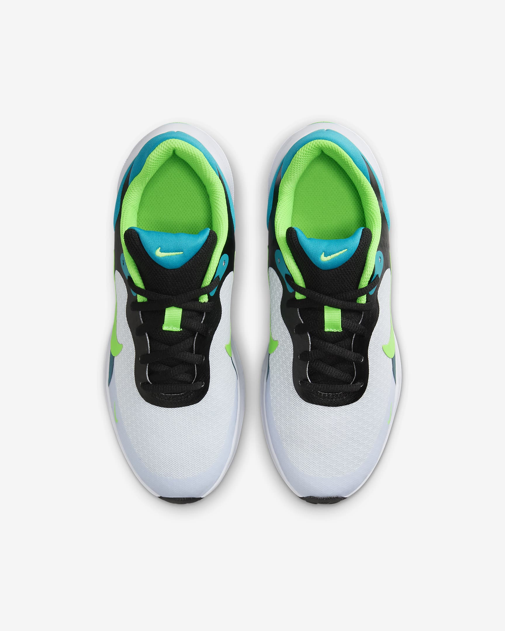 Nike Kinder Revolution 7 Laufschuh Sneaker schwarz-grün-türkis-weiß