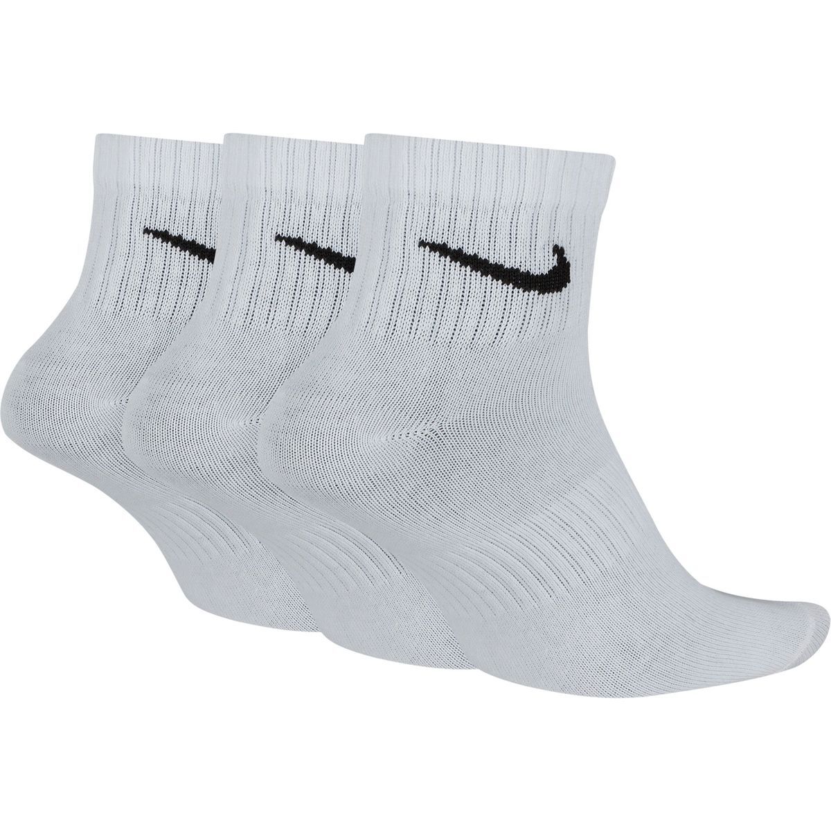 Nike Everyday Lightweight Ankle Trainingssocken Sportsocken 3er Pack weiß 46-50