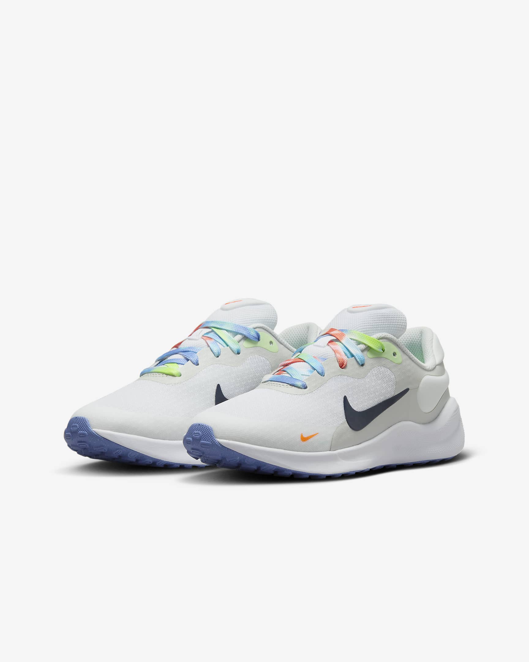 Nike Kinder Revolution 7 Laufschuh Sportschuh weiß-dunkelblau