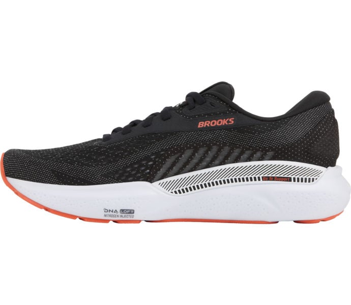 Brooks Herren Adrenaline GTS 24 Laufschuh gestützter Laufschuh schwarz, weiß, orange
