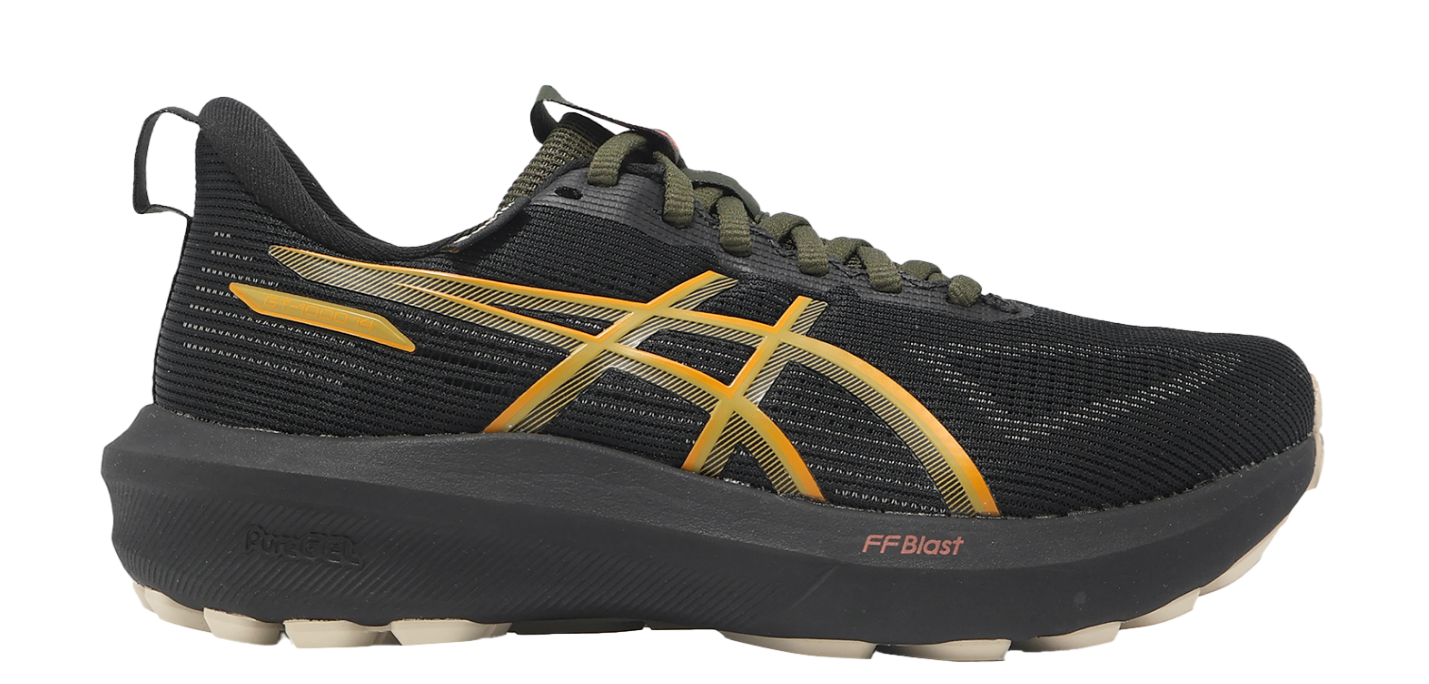 Asics Damen GT- 1000 14 GTX Laufschuh wasserdichter Traillaufschuh schwarz orange 40