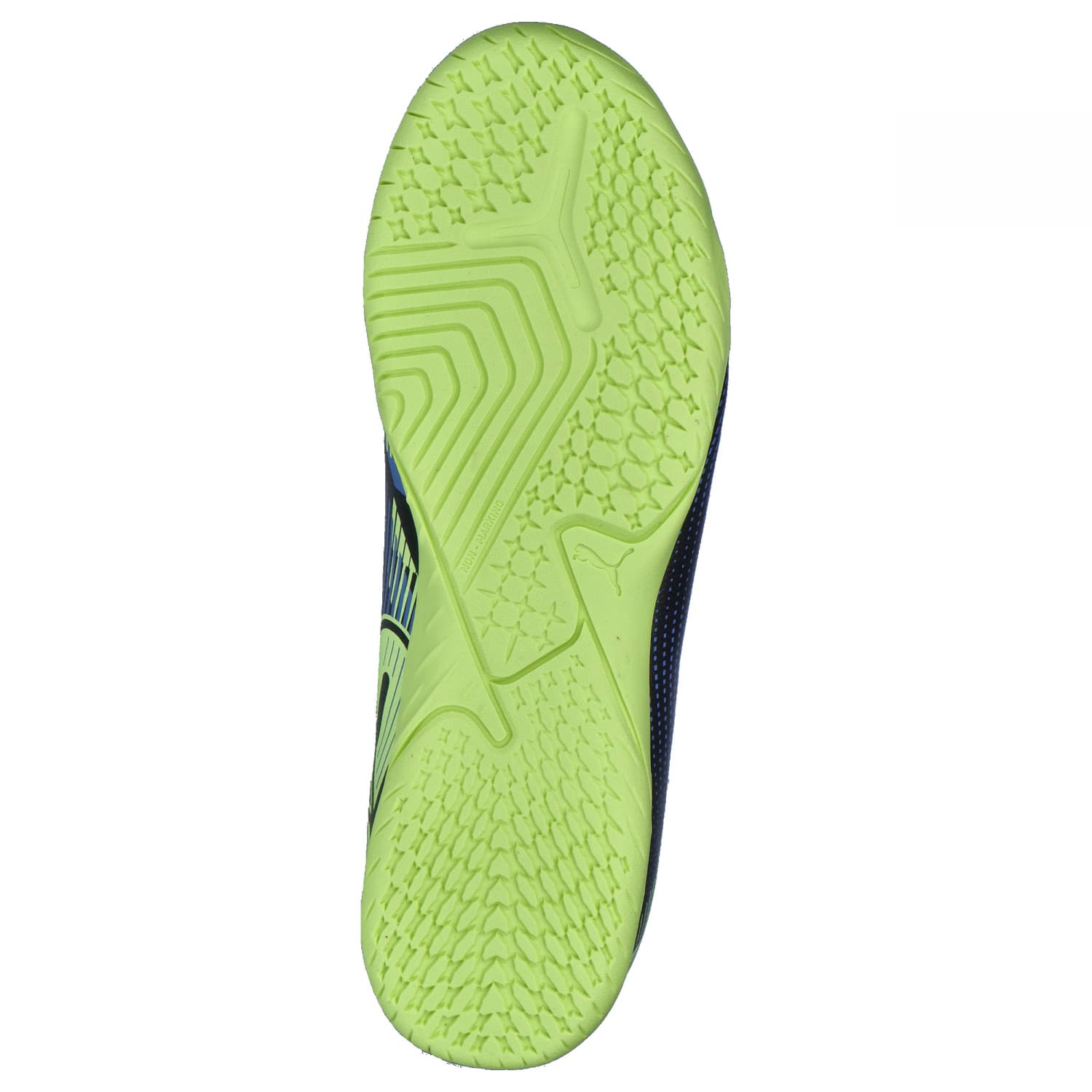 Puma Kinder Future 7 Play IT Fußballschuh Hallenschuh grau- blau- grün 35,5