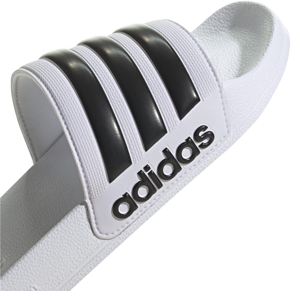 Adidas Shower Adiletten Badelatschen weiß-schwarz 48.5