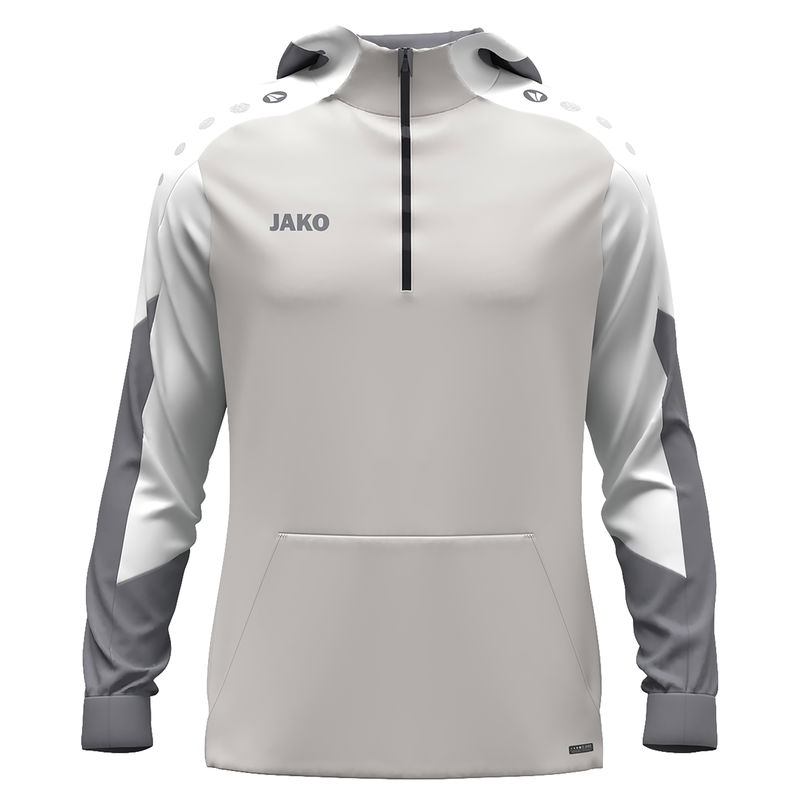 Jako Herren Dynamic Zip Hoodie Langarmtrainingsshirt hellgrau, weiß, grau