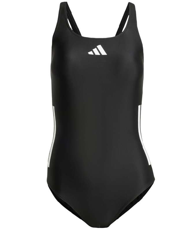 Adidas Damen 3 Streifen Badeanzug schwarz weiß 44