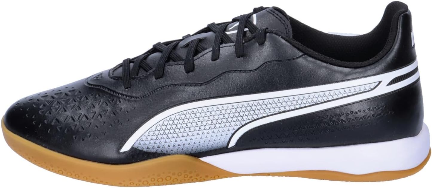 Puma Herren King Match IT Fußballschuh Hallenschuh schwarz-weiß