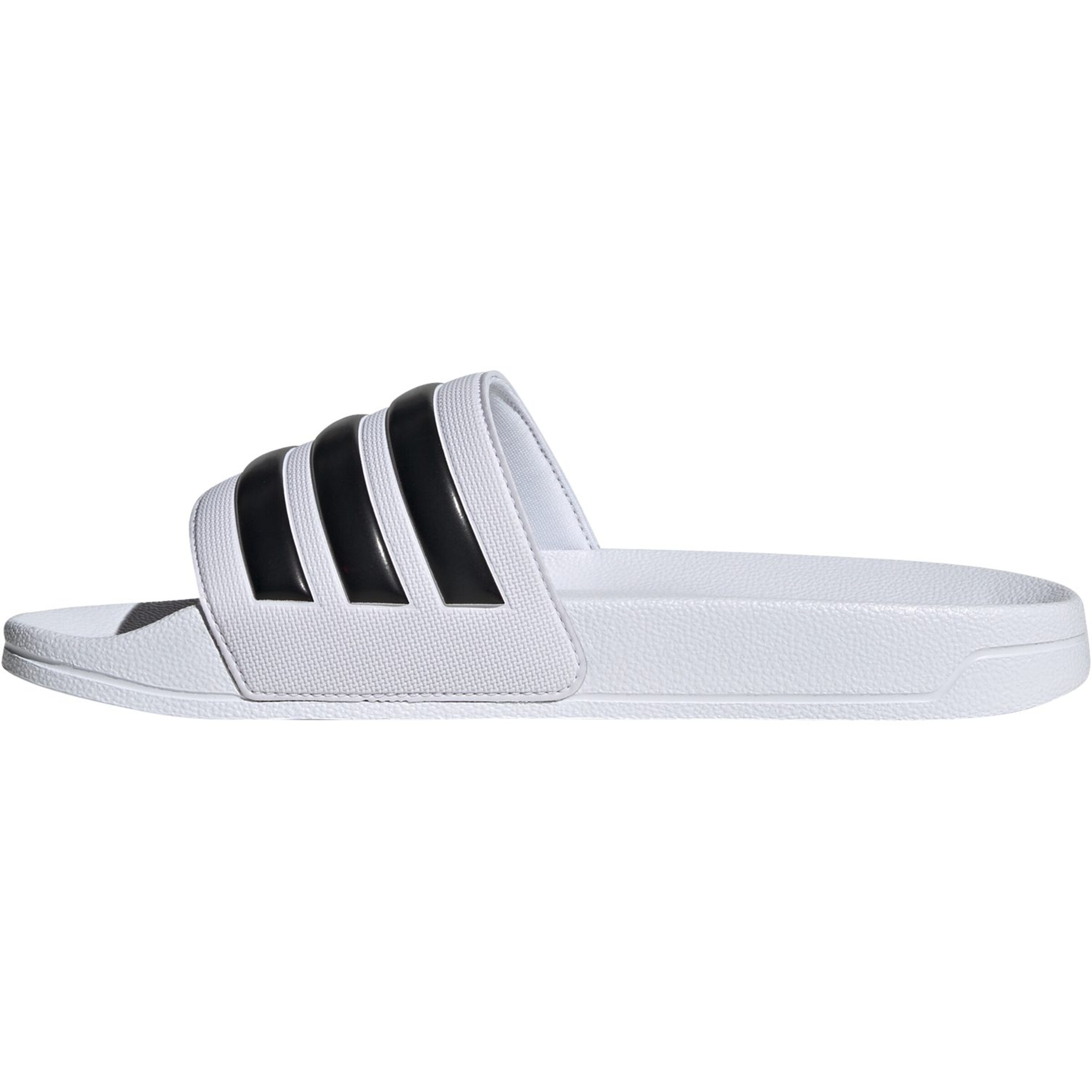 Adidas Shower Adiletten Badelatschen weiß-schwarz 48.5