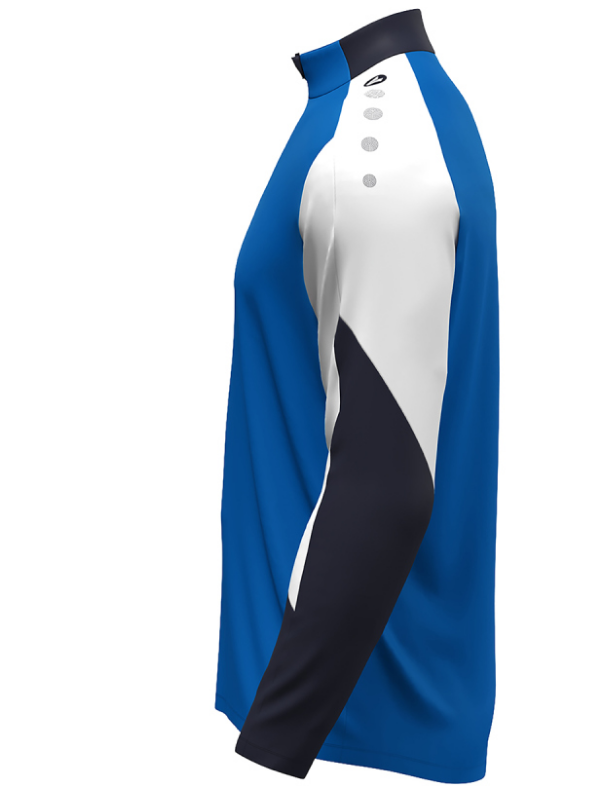 Jako Herren Dynamic Ziptop Langarmshirt blau weiß