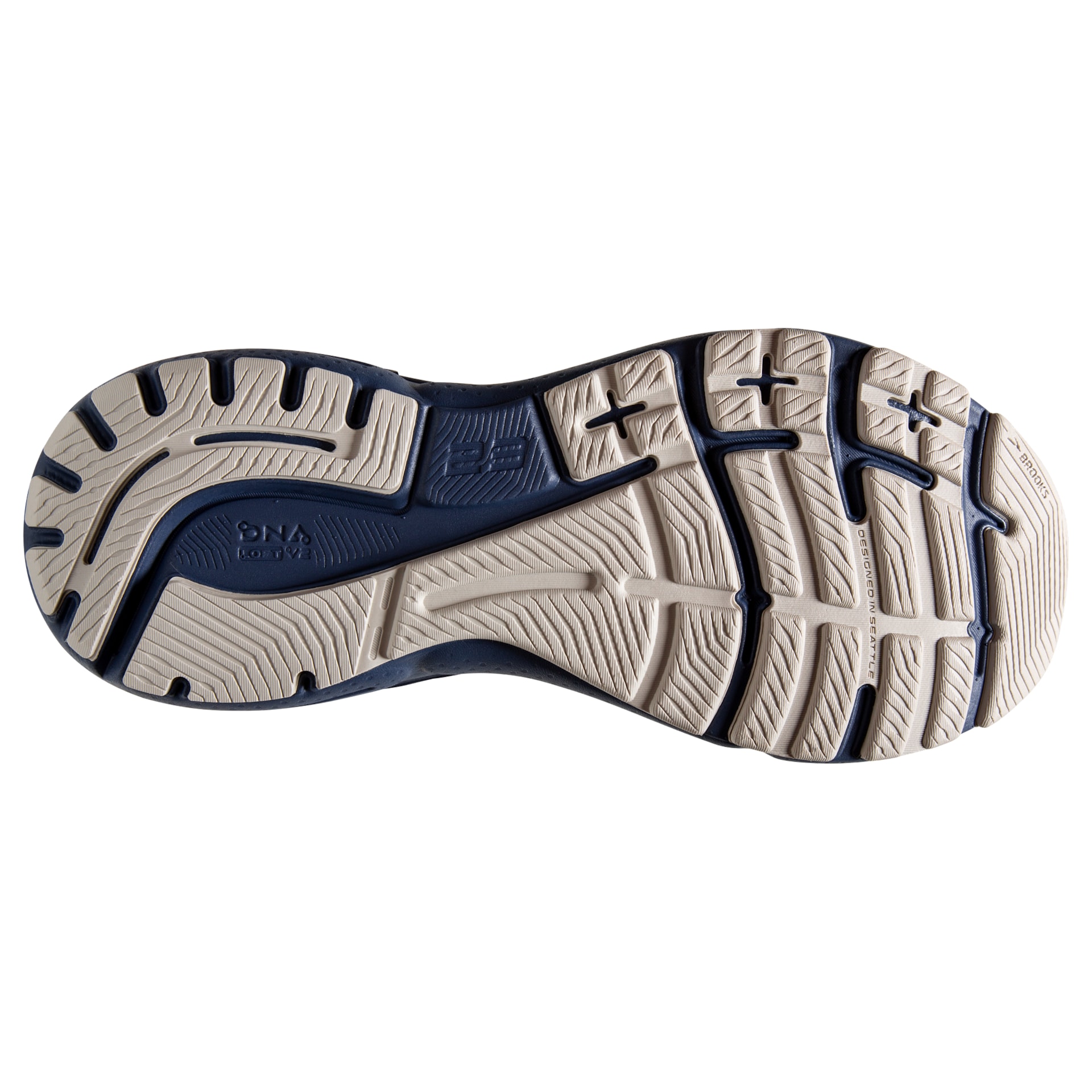 Brooks Herren Adrenaline GTS 23 Laufschuh grau-blau-orange 47.5