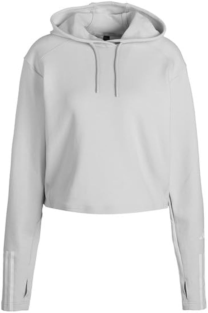 Adidas Damen TC Hoodie Kapuzenpullover grau-weiß