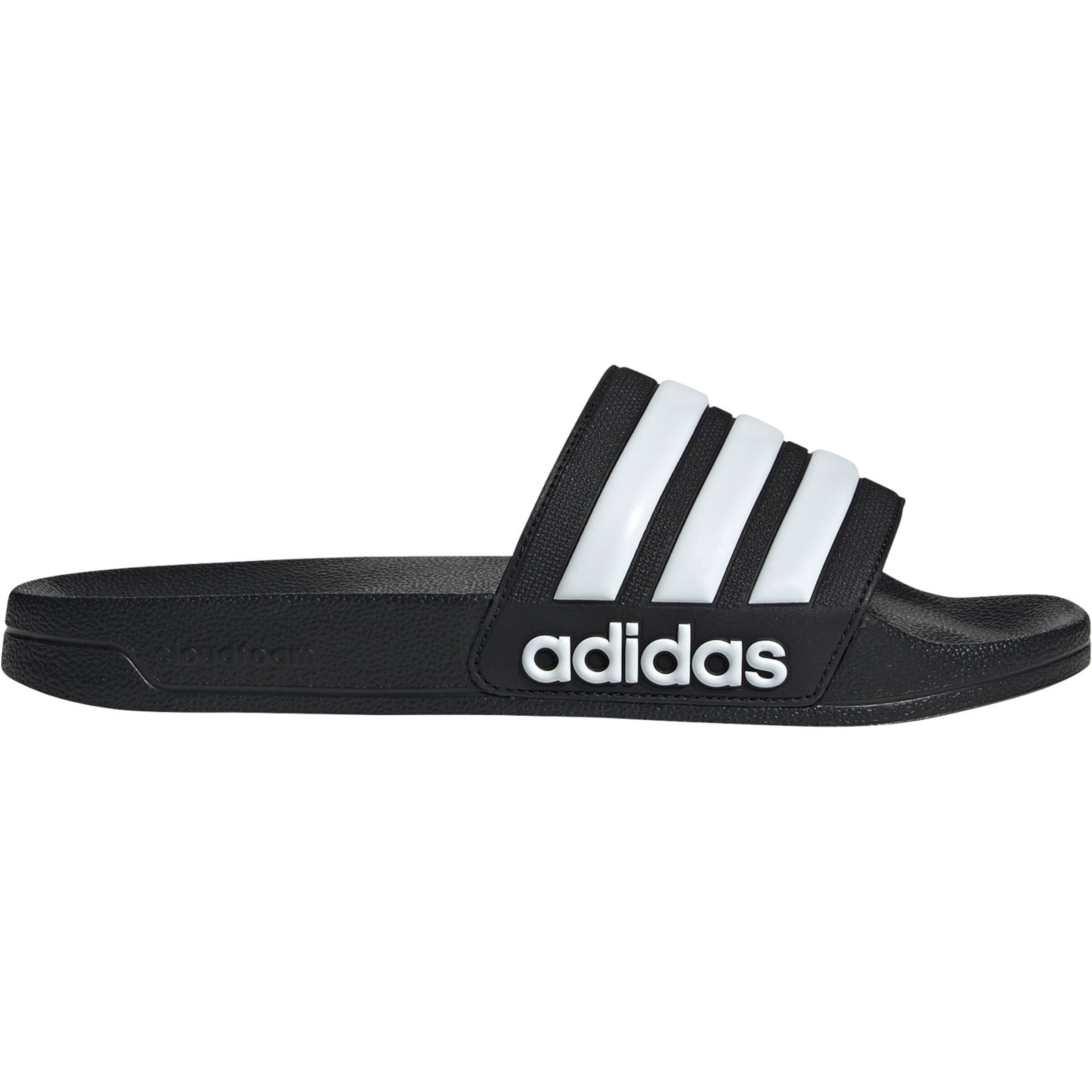 Adidas Shower Adiletten Badelatschen schwarz-weiß 48.5