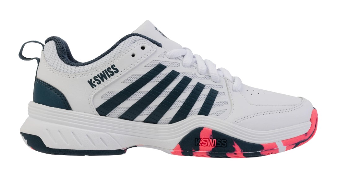 K- Swiss Kinder Court Express 2 Tennisschuh Sandplatzschuh weiß, blau, pink 39