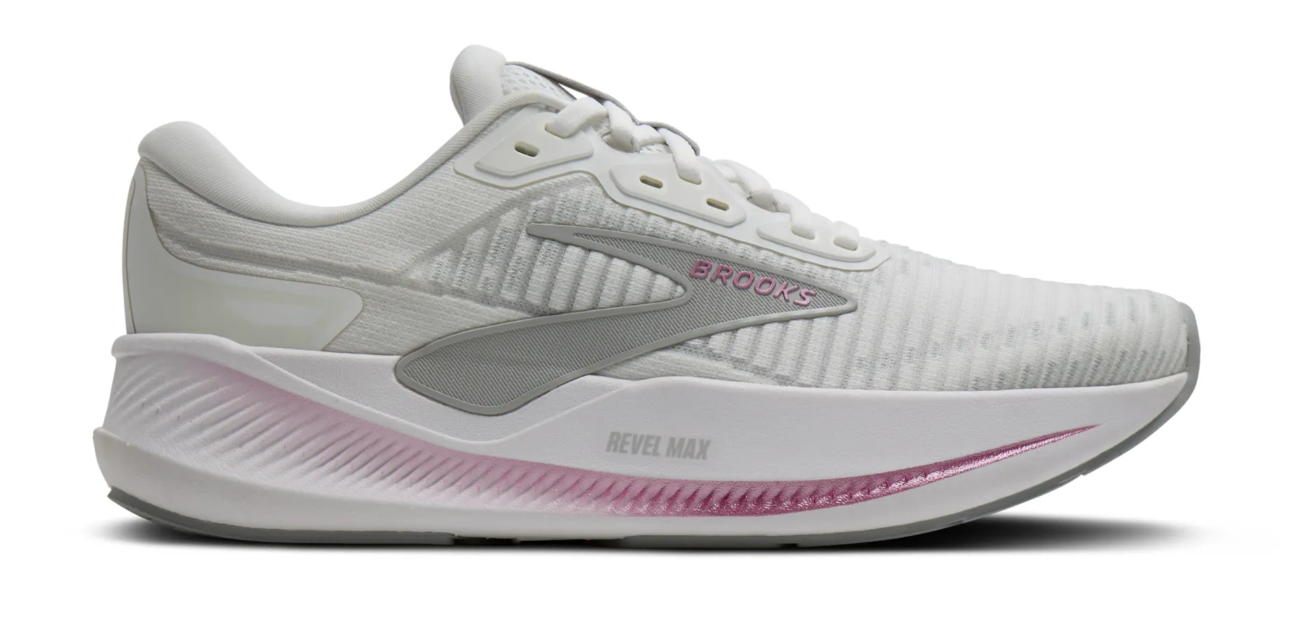 Brooks Damen Revel Max Laufschuh weiß-grau-pink 42