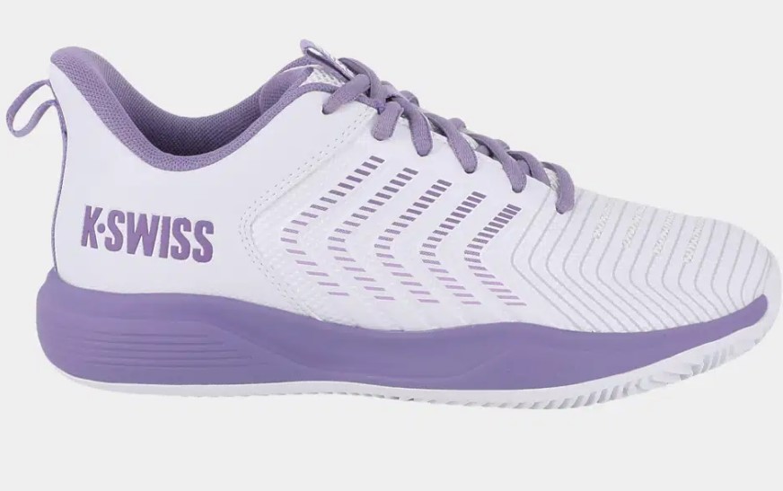 K-Swiss Damen Ultrashot Light Clay Tennisschuh/Sandplatzschuh weiß-lila 42