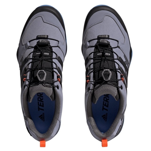 Adidas Herren Terrex Swift R2 GTX Wanderschuh Trekkingschuh silber-schwarz-blau 44 2/3