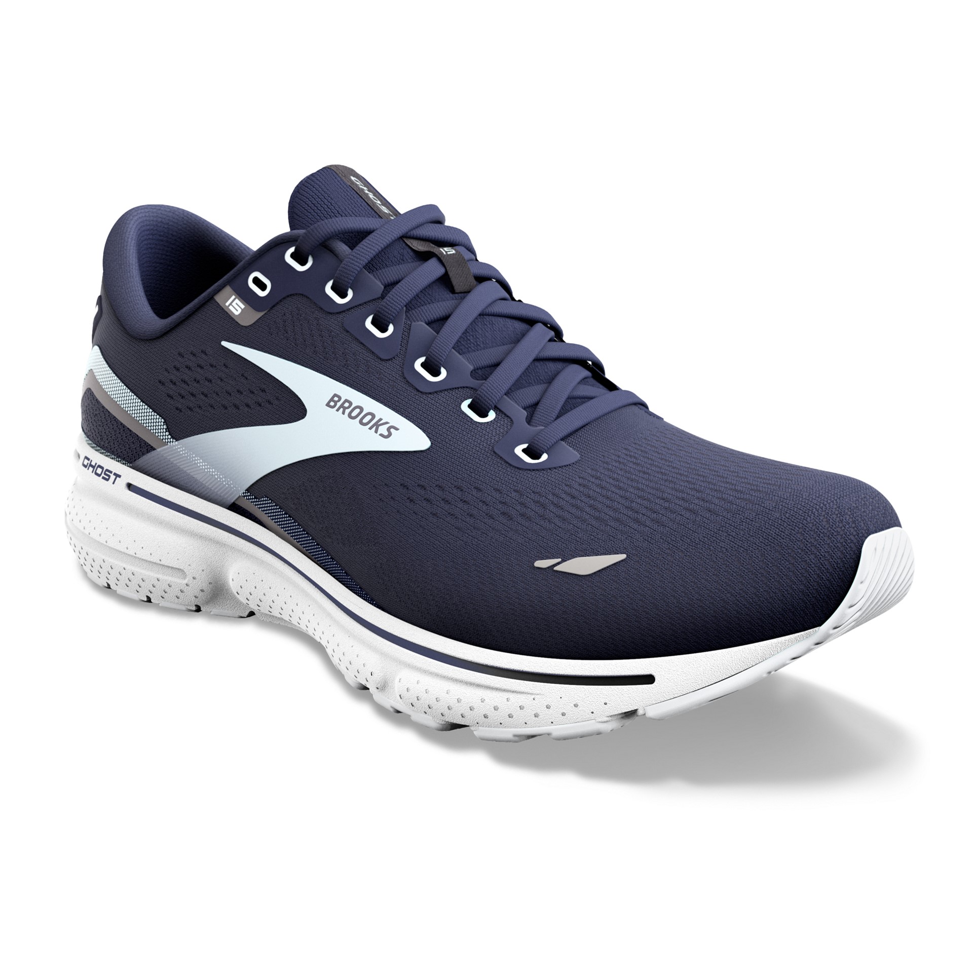 Brooks Damen Ghost 15 Laufschuh dunkelblau-mint-weiß 42