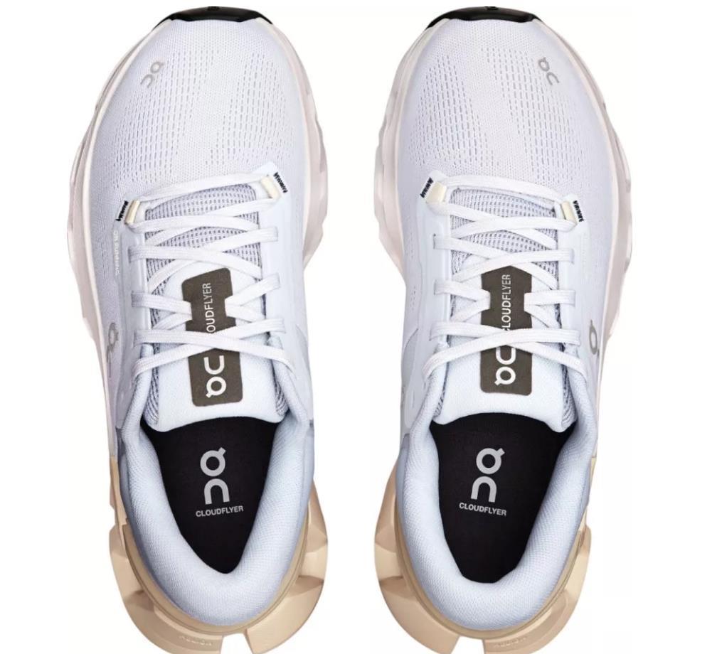 ON Damen Cloudflyer 5 Laufschuh Freizeitschuh hellblau beige weiß 42