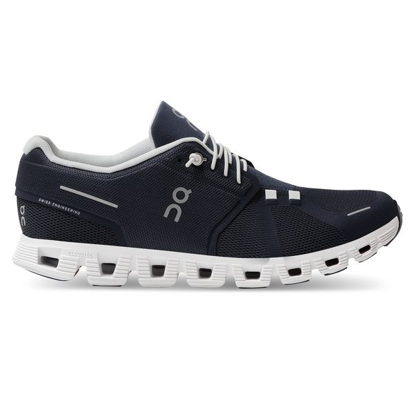 ON Herren Cloud 5 Laufschuh Freizeitschuh dunkelblau-weiß 43