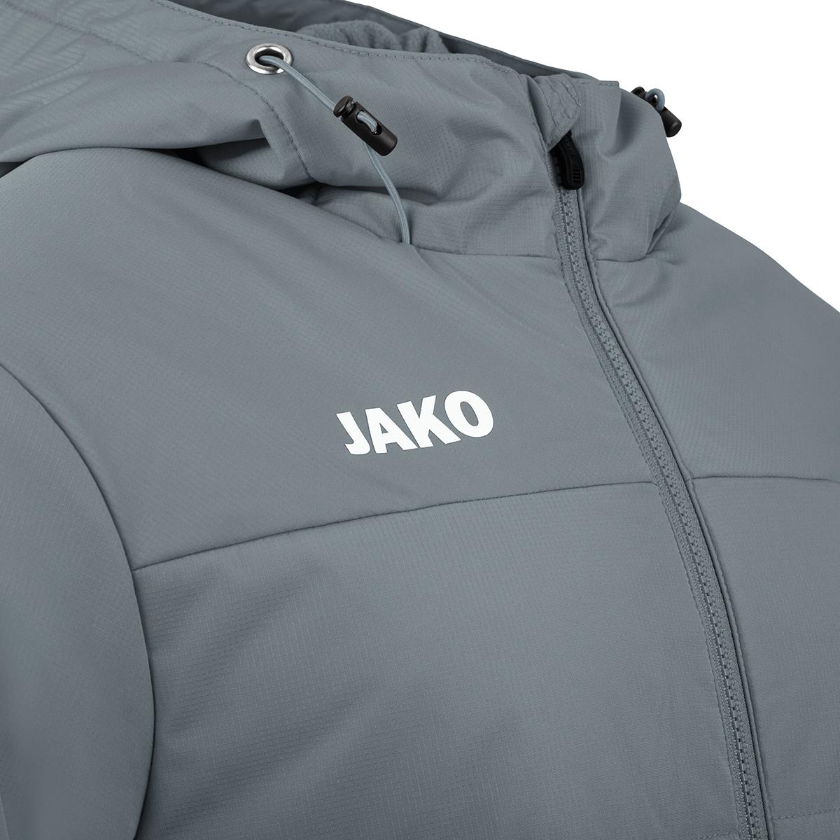 Jako Kinder Team Coachjacke Kapuzenjacke steingrau