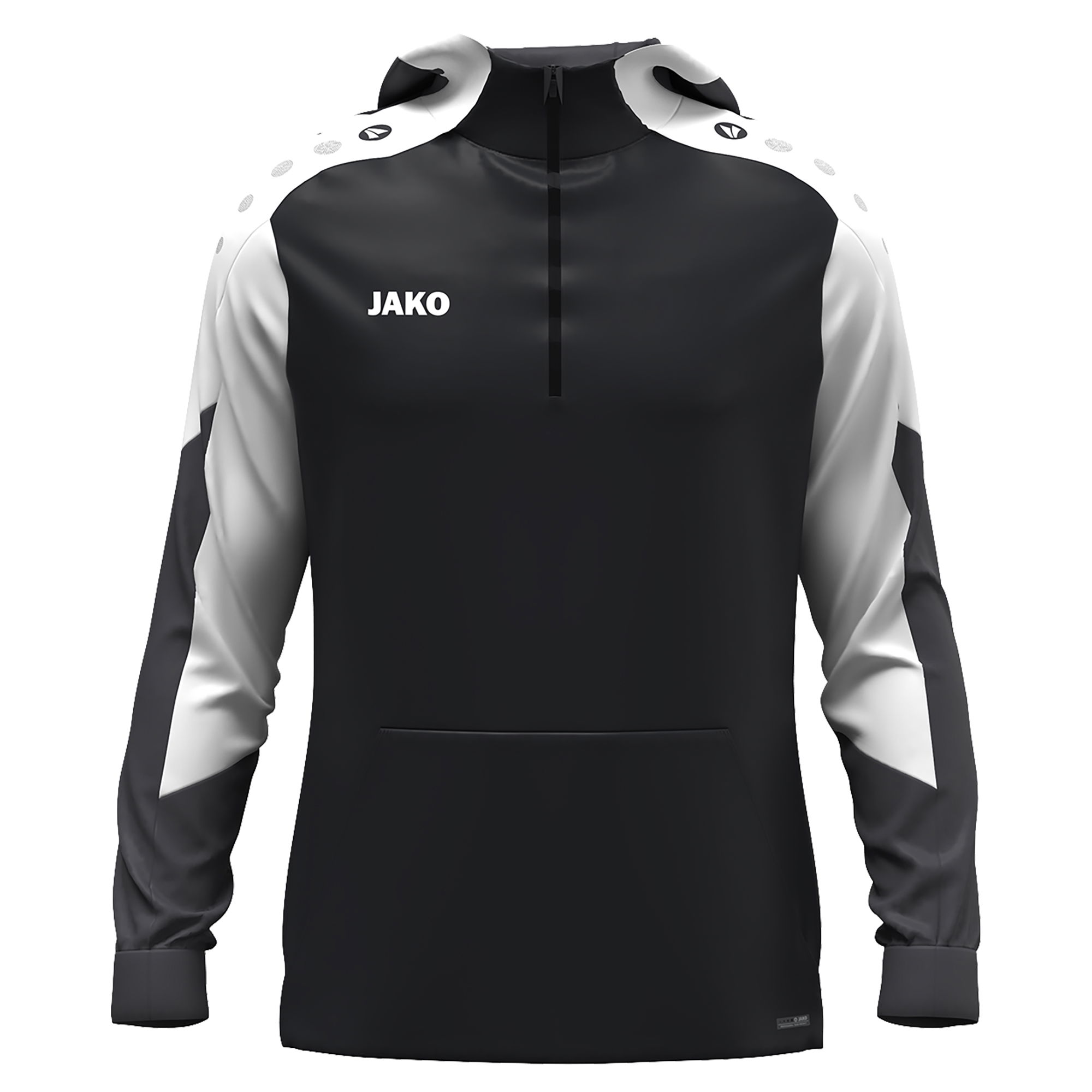 Jako Herren Dynamic Zip Hoodie Langarmtrainingsshirt schwarz, weiß, grau