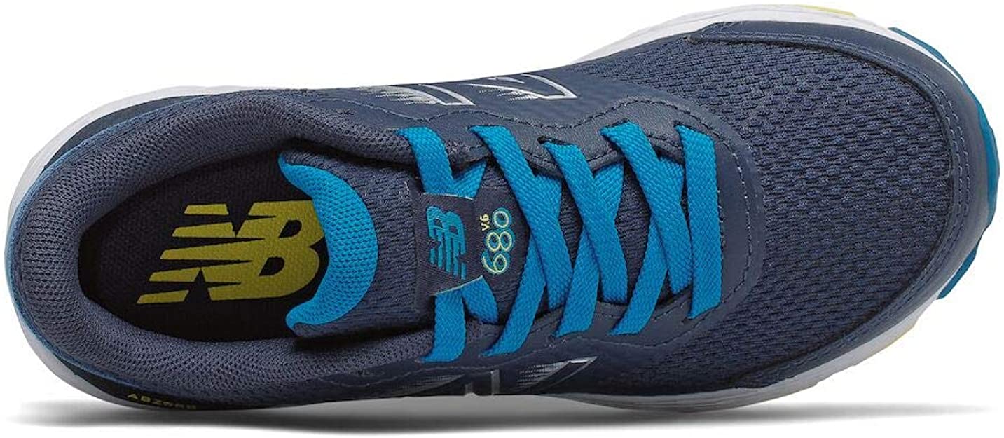 New Balance Kinder 680 V6 Laufschuh Fitness/Freizeitschuh navy-weiß-gelb 40