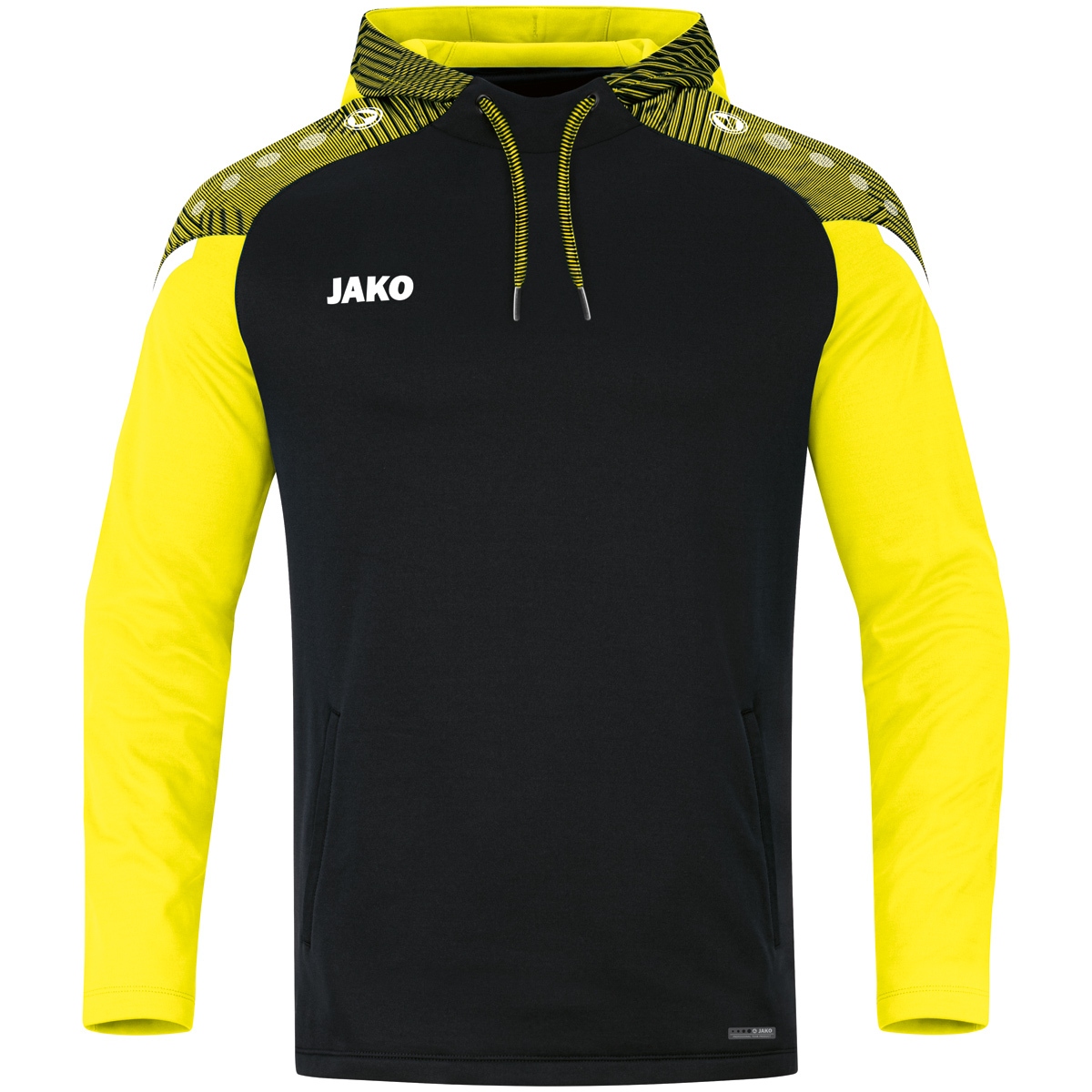 Jako Herren Performance Kapuzensweat Hoodie schwarz-soft yellow L