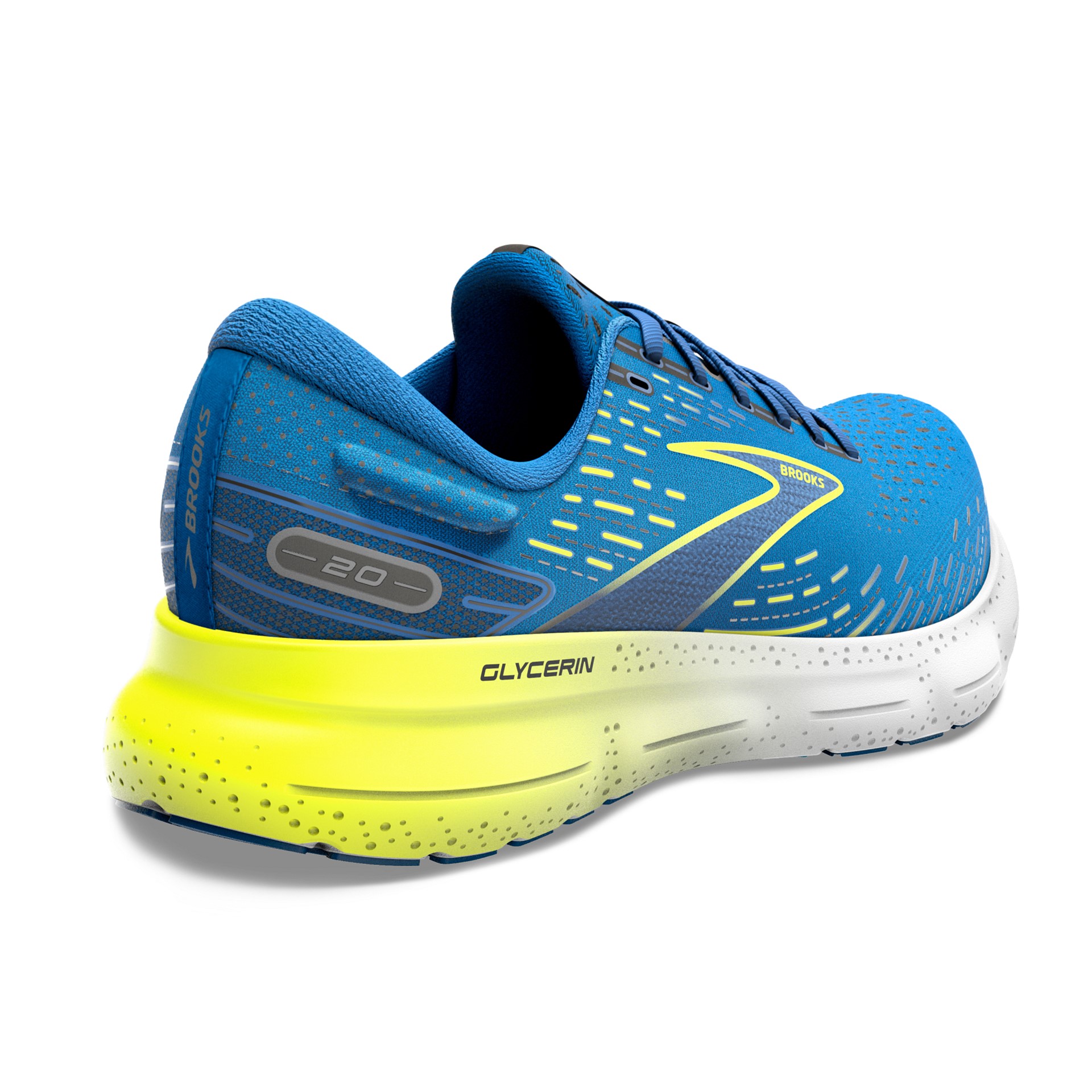 Brooks Herren Glycerin 20 Laufschuh blau-weiß-gelb 47.5