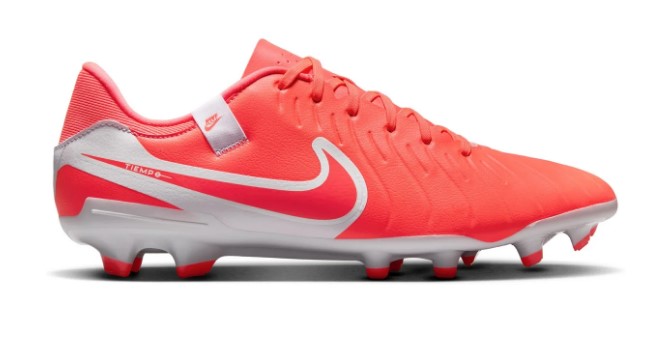 Nike Herren Tiempo Legend 10 Academy Fußballschuh FG/MG neon coral, weiß 45