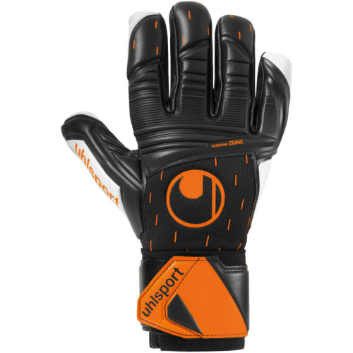 Uhlsport Speed Contact Supersoft HN Torwarthandschuhe schwarz-weiß-orange 11